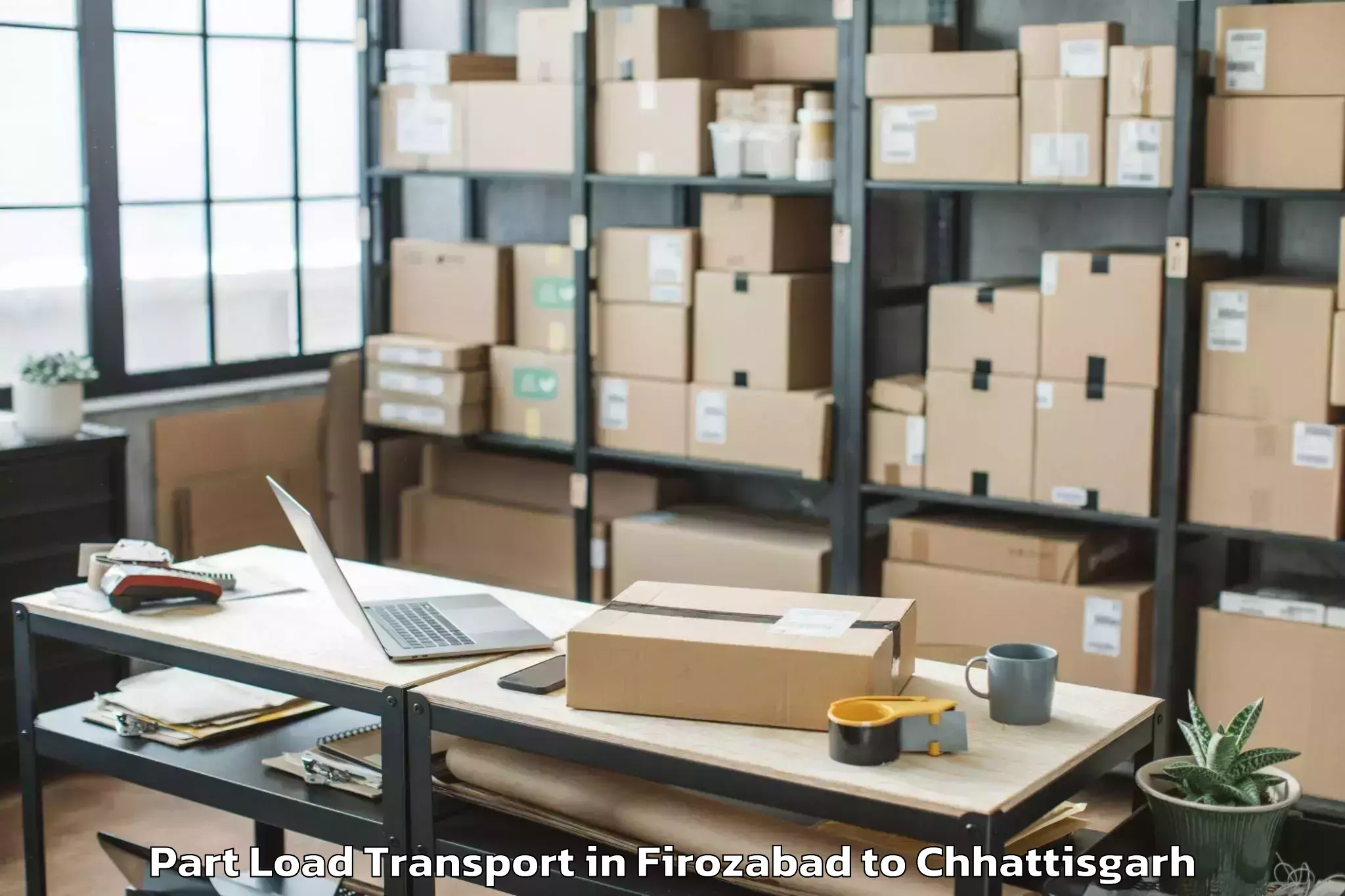 Top Firozabad to Makdi Part Load Transport Available